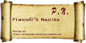 Plancsák Nauzika névjegykártya